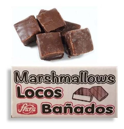Caja De Locos Bañados En Chocolate 500gr Fruna Marshmallow