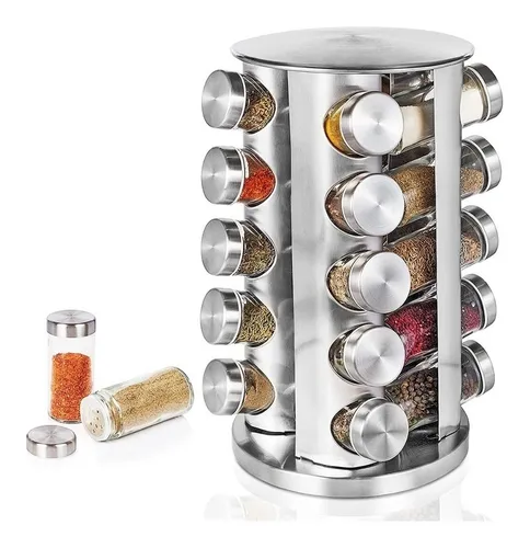 comprar Rack Condimentero Especiero Giratorio Cocina 20 Pc