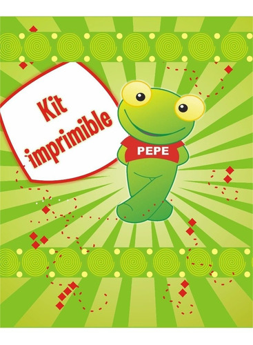 Kit Imprimible De Cumpleaños Sapo Pepe Personalizados