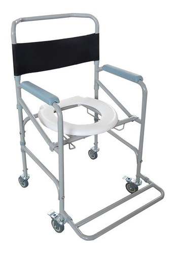 Cadeira De Banho Higienica Adulto Em Aço Dobrável 100 Kg