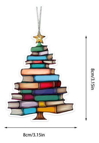 Libro Adornos Para Árboles De Navidad Colgante De Estantería