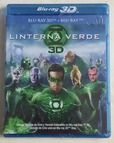 Bluray 3d Linterna Verde Con Bluray Ryan Reynolds Nuevo