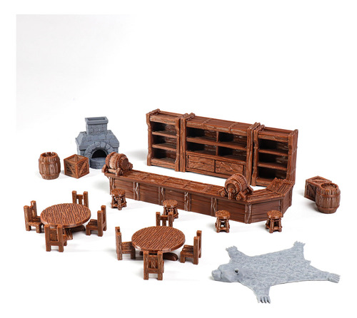 Conjunto De Muebles De Bar De Taberna 3dyyt Para D&d