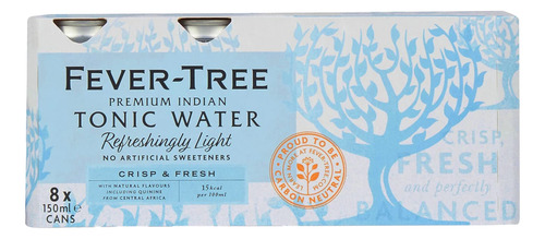 Fever Tree - Agua Tonica Naturalmente Ligera, 8 X 5.1 Fl Oz.