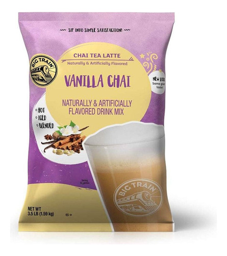 Vanilla Chai Tea Latte Big Train Polvo 3.5 Libras