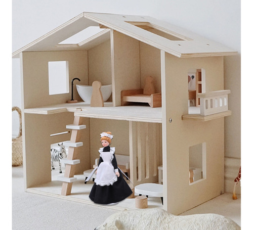 Boneca De Empregada Doméstica De Cerâmica Em Miniatura 1:12