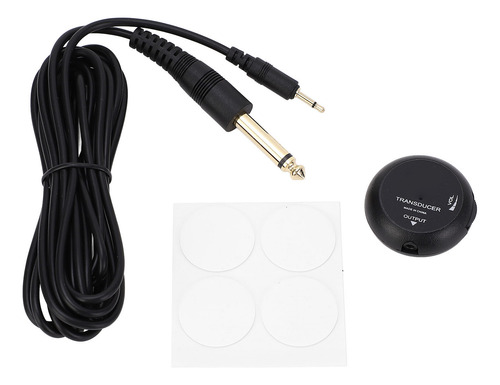 Microfone De Contato Piezoelétrico Com Volume Ajustável Mini