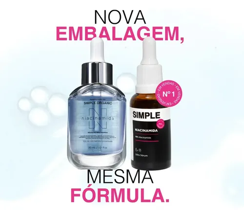 Ultra Serum Niacinamida Facial 30ml Simple Organic Todo Tipo De Pele Dianoite