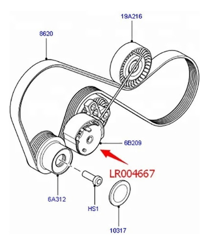 Polea Para Volvo S60 2010-2015 Lr004667