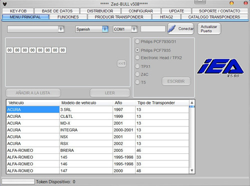 Mini Zed Bull Programador De Llaves Transponders Codificador