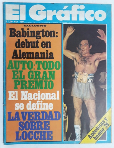 El Gráfico 2876 - Nicolino Locche - Torno Nacional 1974 Fs