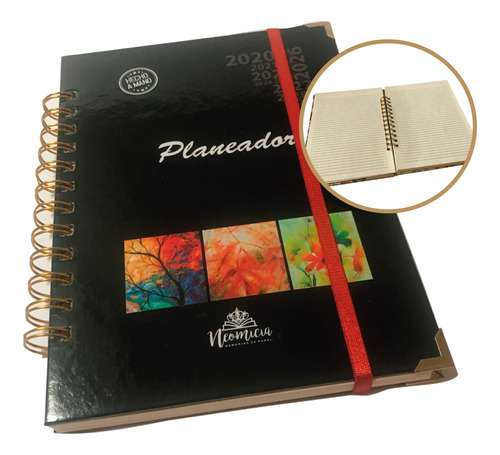 Libreta A5 Tapa Negro Espiral X Und Artesanal