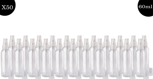 Envase Plastico Pvc 60ml Atomizador Spray X50