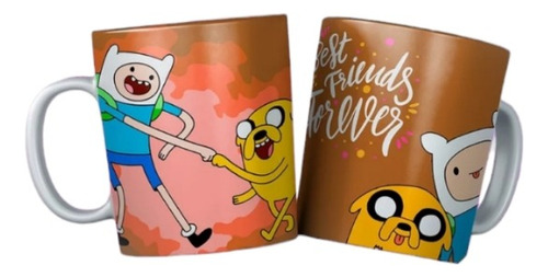 Taza Mejores Amigos Hora De Aventura, Jake Y Finn.