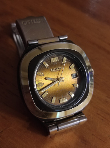 Reloj Citizen Blackie - Blg 6000 (1974s) Japan Coleccion Dorado Dorado Marrón Tornasolado (Usado)