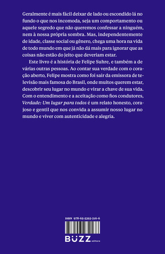 Livro Verdade - Um Lugar Para Todos, De Suhre, Felipe. Editorial Buzz Editora, Capa Capa Comum, Edição 1 Em Português, 2023