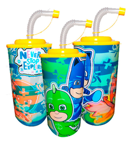10 Vasos Dulceros Reutilizables Pj Mask