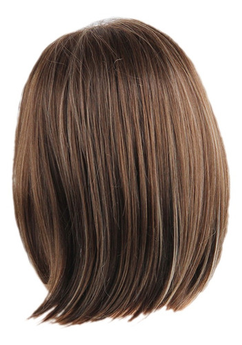 Peluca Completa Femenina Corta Natural Suave Bob Peluca Sint