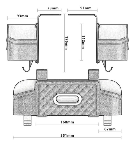 Caja De Almacenamiento Del Respaldo Del Asiento Amarillo