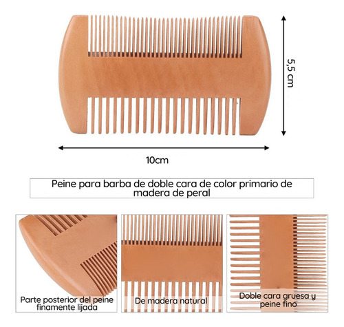 Kit Aseo Y Cuidado Barba Bigote Cuchillas Afeitado Men 8pcs