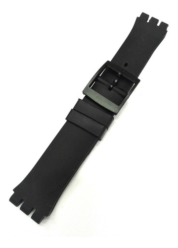 Malla Correa Silicona Negra Relojes Swtch 19mm Caballito