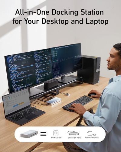 Conmutador Kvm Dual Anker A83k2 4k Usb-c 553