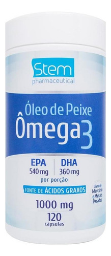 Óleo De Peixe Ômega 3 1000mg 120 Cápsulas Stem Pharma