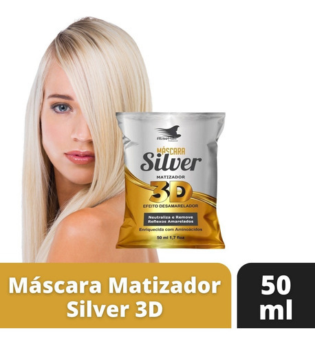 Máscara Matizador Silver 3d Efeito Loiro Desamarelador 50ml