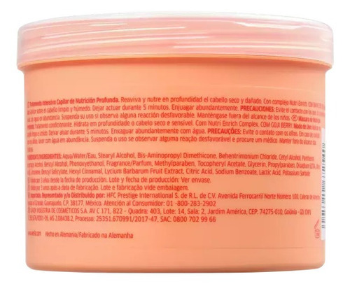 Máscara Wella Nutri Enrich 500ml