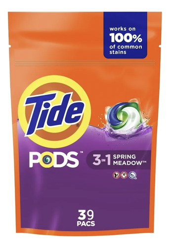 Tide Pods Detergente Cápsulas 39 Lavadas Aroma Spring Meadow