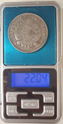 Moneda Argentina 1 Patacon 1881 Replica Alpaca/plata Palerm (Usado)