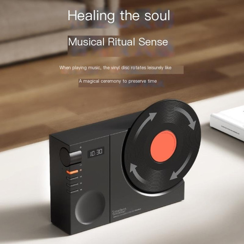 Tocadiscos De Vinilo Retro Bluetooth Estéreo Pequeño