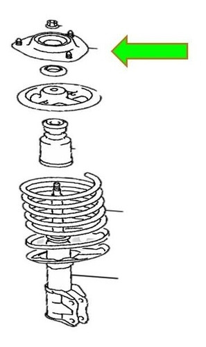 Imagen 4 de 4 de Base Amortiguador Delantero Mitsubishi Lancer 1.6 Signo C/u
