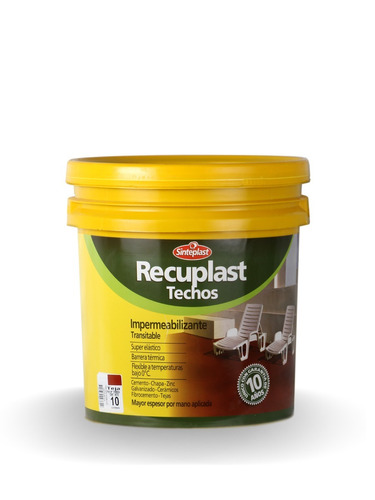 Recuplast Techos Impermeabilizante X 10lts Pint Liberato.