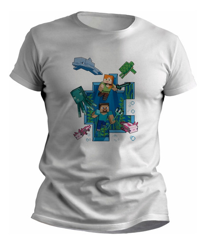 Remeras Minecraft Adultos Steve Y Alex Estampados - 7557
