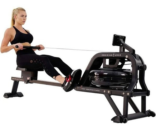 Sunny Health & Fitness Obsidian Surge Water Rowing Machine (