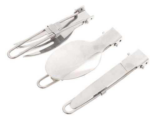 De Cubiertos Plegables De 3 Piezas Tenedor Para Picnic De