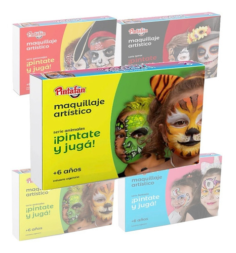 Kit Maquillaje Artistico Pintura Stencil Hipoalergenico Niño