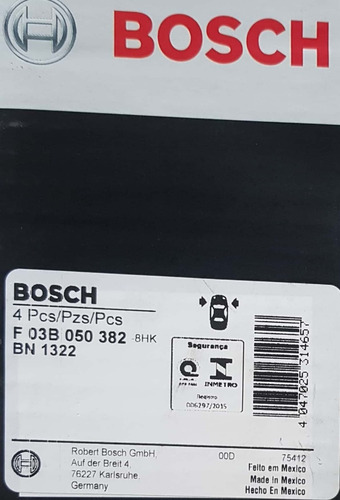 Imagem 4 de 6 de Pastilha Freio Audi Q5 2008/2017 Cerâmica Bosch Dianteira