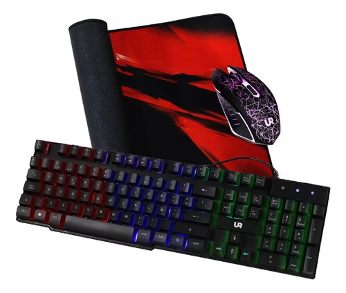 Kit Gamer 3 En 1 - Teclado Rgb + Mouse + Mousepad Urbano