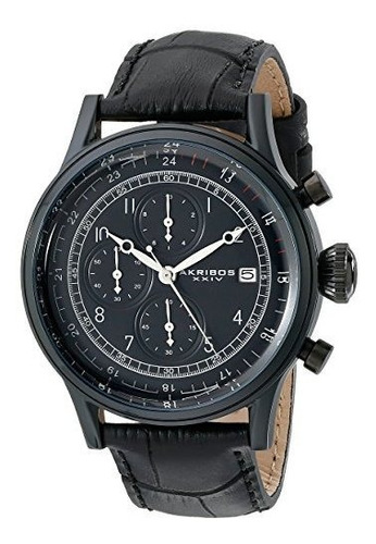 Reloj Cronógrafo Akribos Xxiv Hombre - 3 Sub-esferas Con Cor