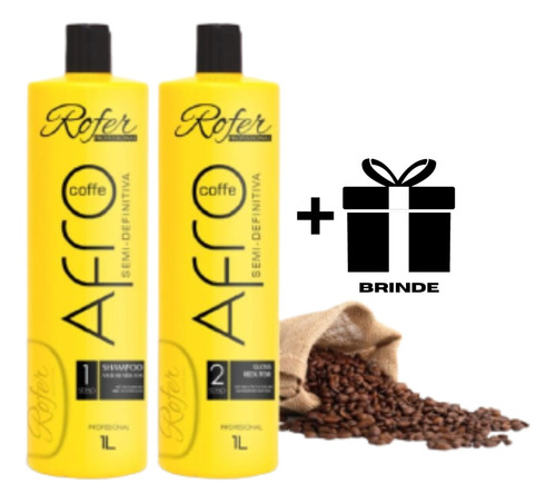 Afro Rofer Coffee Semi Definitiva Kit 2x1l Liso 100% +brinde