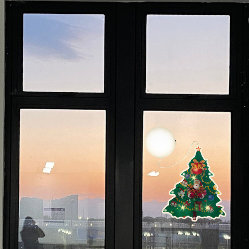 . Luces De Decoración Navideña, Ventana, Ventosa