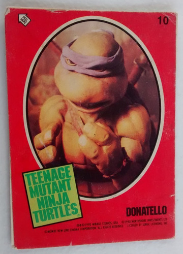 Tarjeta Carta Tmnt Tortugas Ninja Pelicula Vintage #10