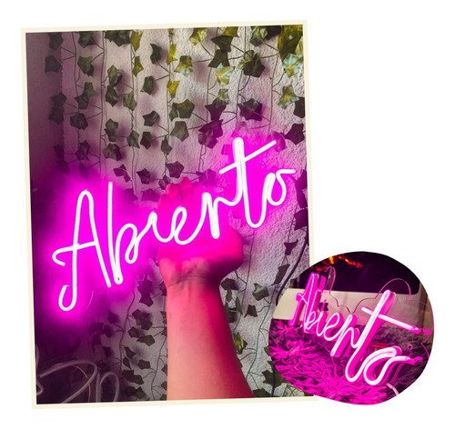 Letrero Neon Abierto Neon Led