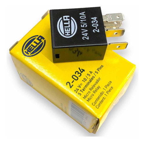 Micro Power Relay Hella 2-034 24v 10a 5a Industria Camiones