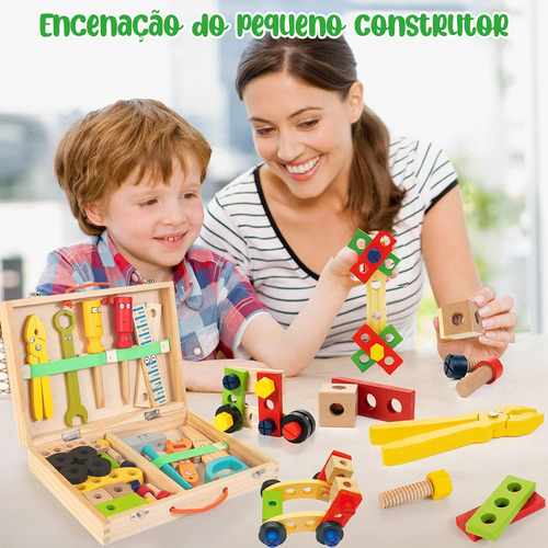 Brastoy Brinquedo De Martelar De Madeira Para Crianças Com Mais De 1 Ano