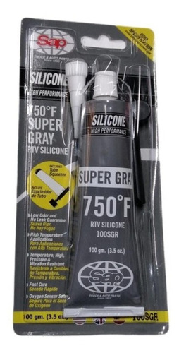 Silicon Automotriz Alta Temperatura Rtv Gris 750°f 100 Gm