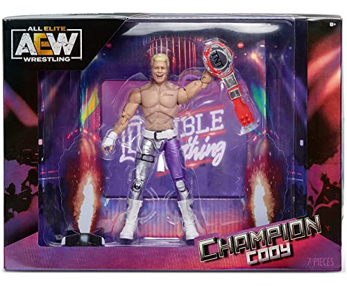 Aew Cody Rhodes Tnt Campeón Exclusivo Toda La Figura 3d36m