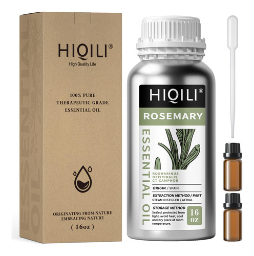 Aceite Esencial Hiqili Rosemary 100% Puro Sin Diluir 480 Ml